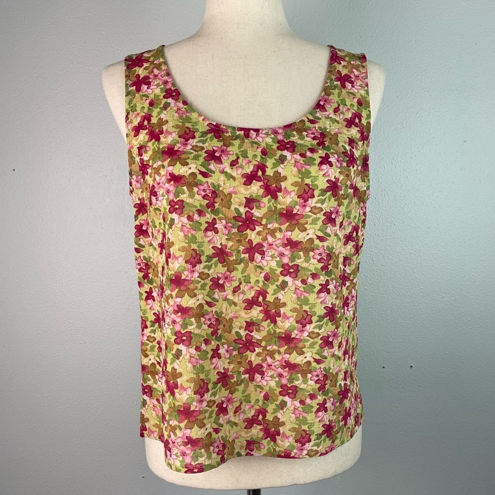 Emma James Floral Tank Style Blouse Top Size 6 EUC